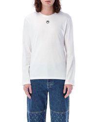 Marine Serre - Organic Cotton Jersey Plain T-Shirt - Lyst
