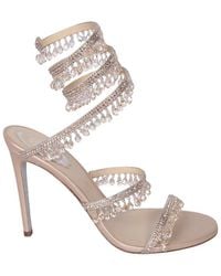 Rene Caovilla - René Caovilla Cleo Embellished Wrap-Design Sandals - Lyst