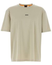 BOSS - Logo Printed Relaxed-Fit T-Shirt - Lyst