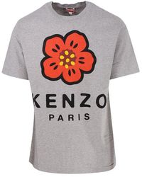KENZO - Boke Flower Logo Printed Crewneck T-shirt - Lyst