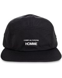 Comme des Garçons Logo Embroidered Cap in Black for Men | Lyst