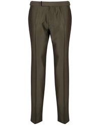 Tom Ford - Pressed-crease Tapered Leg Trousers - Lyst