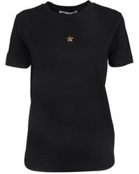 Stella McCartney - Star Embellished Straight Hem T-shirt - Lyst