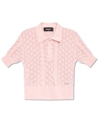 DSquared² - Cotton Polo Top - Lyst