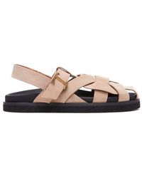 Tod's - Caged Logo Buckled Sandals - Lyst