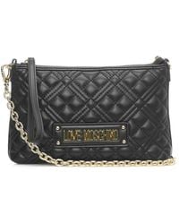 Love Moschino - Logo Lettering Quilted Clutch - Lyst