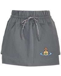 Vivienne Westwood - Orb Embroidered Boxer Mini Skirt - Lyst