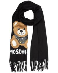 Yellow Yellow Womens Scarves and mufflers Moschino Scarves and mufflers - Save 31% Moschino Wool Wool Scarf in Black 