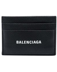 Balenciaga - Leather Logo Card Holder - Lyst