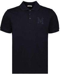 Moncler - Monogram Embroidered Polo Shirt - Lyst