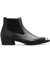McQueen - Punk Leather Chelsea Boots - Lyst