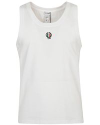 Dolce & Gabbana - Logo Embroidered Tank Top - Lyst