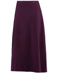 Jil Sander - Flared Wool Skirt With A Hue For Fw23 - Lyst