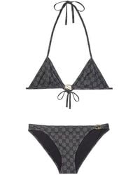 Gucci - Printed Gg Stretch Jersey Bikini - Lyst