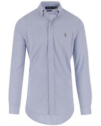 Polo Ralph Lauren - Polo Pony Embroidered Checked Buttoned Shirt - Lyst