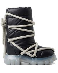 rick owens drkshdw lace up shearling boots