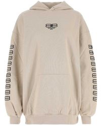 Balenciaga - Logo Embroidered Long-sleeved Hoodie - Lyst