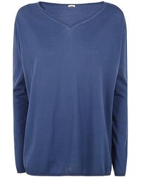 A PUNTO B - V-Neck Long Sleeve Top - Lyst