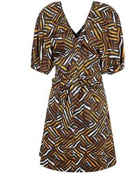 Weekend by Maxmara - All-over Printed V-neck Dress - Lyst