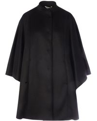 Max Mara Addi Poncho Coat - Black