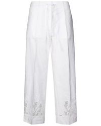 P.A.R.O.S.H. Roma Wide-Leg Pants in Green | Lyst