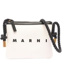 Marni - Logo-printed Zipped Clutch Bag - Lyst