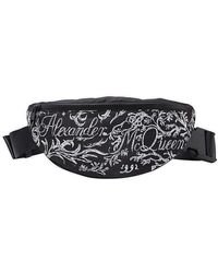 Alexander McQueen Black Canvas Belt Bag