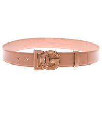 Dolce & Gabbana - Dg Logo Plaque Buckle Belt - Lyst