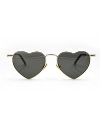 Saint Laurent - Loulou Heart Frame Sunglasses - Lyst
