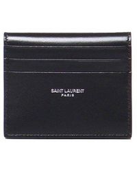 Saint Laurent - Paris Reversible Card Case - Lyst