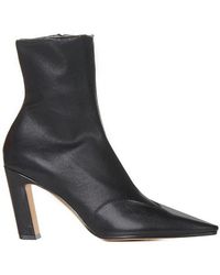 Khaite - Dallas Pointed-toe Ankle Boots - Lyst