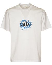 Arte' - Logo Printed Crewneck T-shirt - Lyst