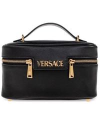 Versace - Tag Zipped Vanity Bag - Lyst