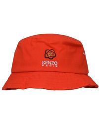 KENZO - Orange Polyester Cap - Lyst
