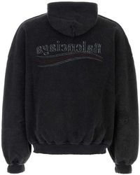 Balenciaga Political Campaign Logo Zip-Up Hoodie in Black