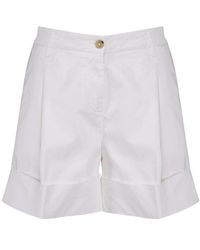 Fay - Turn-up Hem Pleat Detailed Shorts - Lyst