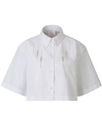 Givenchy - Embellished Cropped Shirt - Lyst