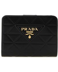 Prada - Black Leather Wallet - Lyst