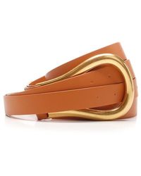Bottega Veneta - Tan Leather Double Belt - Lyst