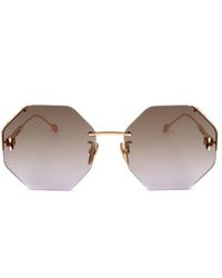 Isabel Marant - Polygonal Frame Sunglasses - Lyst