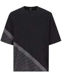 Fendi - Jersey Crewneck T-shirt - Lyst