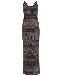 Missoni - Zigzag Knitted Sleeveless Long Dress - Lyst