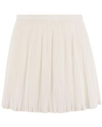 RED Valentino - Red Pleated Elastic Waist Shorts - Lyst