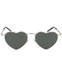 Saint Laurent - Heart Frame Sunglasses - Lyst
