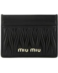 Miu Miu - Leather Card Holder - Lyst