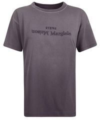 Maison Margiela - Logo Printed Crewneck T-shirt - Lyst