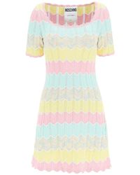 Moschino Chevron Knit Mini Dress - Multicolour