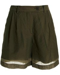 Helmut Lang - Bermuda Shorts With Front Pleats - Lyst