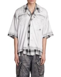 Maison Mihara Yasuhiro - Double-layered Short-sleeved Twill Shirt - Lyst