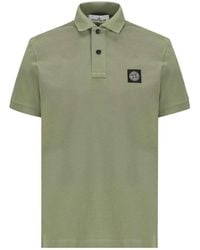 Stone Island - Logo Embroidered Short-sleeved Polo Shirt - Lyst